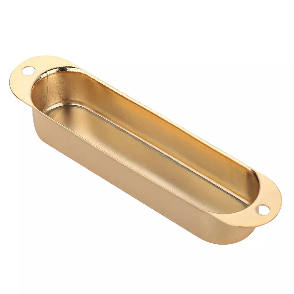 Stratocaster Metal Single Coil Pickup Covers (No Holes) - Gold 3 Pcs - Ploutone