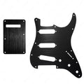 11-Hole SSS Metal Strat Pickguard & Back Plate - Anodized Aluminum Multiple Colors Black Anodized - Ploutone