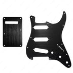 11-Hole SSS Metal Strat Pickguard & Back Plate - Anodized Aluminum Multiple Colors Black Anodized - Ploutone