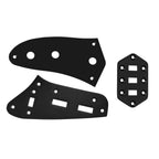 Jaguar Guitar Upper & Lower Control Switch Plate Set fits Fender/Squier - Multiple Colors Black - Ploutone