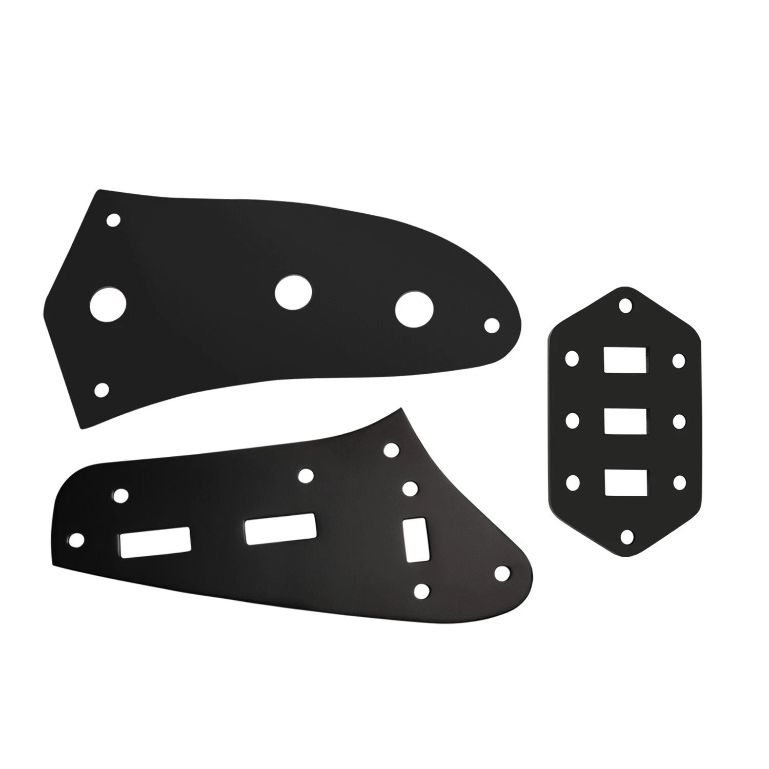 Jaguar Guitar Upper & Lower Control Switch Plate Set fits Fender/Squier - Multiple Colors - Ploutone