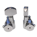 Hipshot Grip-Lock Closed Gear Guitar Tuner Upgrade Kit for 3+3 Headstocks (10mm Post Holes) Chrome - Ploutone
