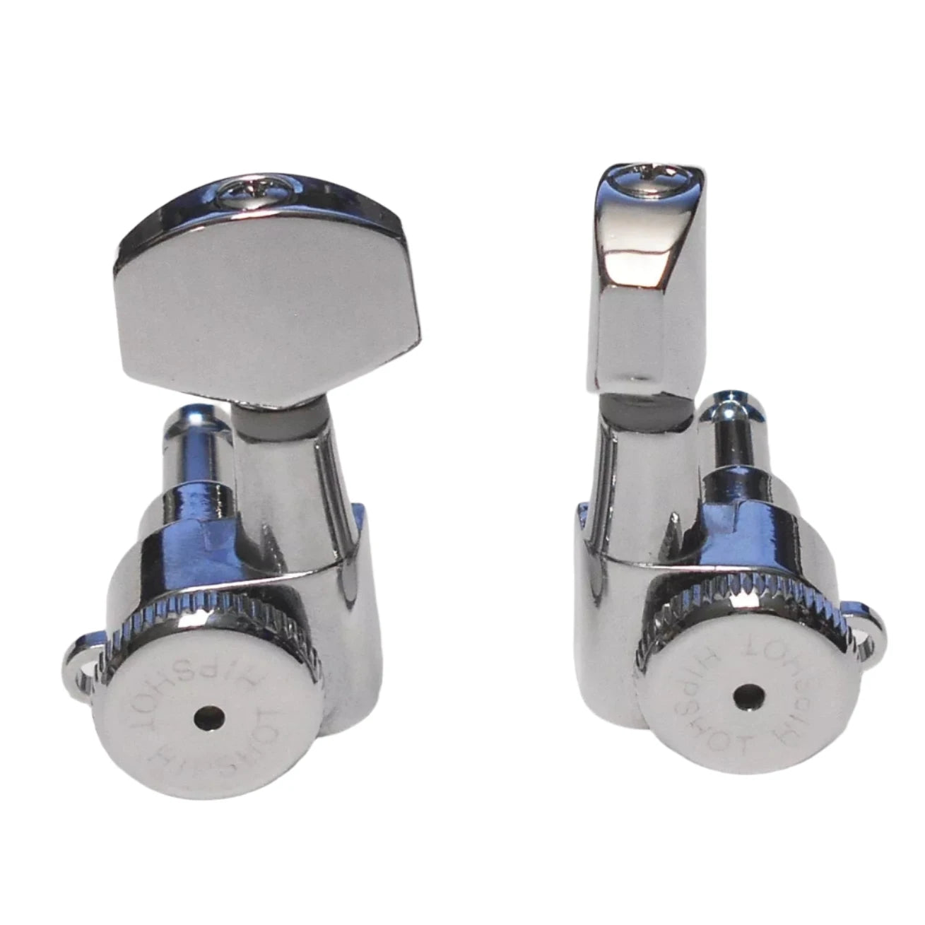 Hipshot Grip-Lock Closed Gear Guitar Tuner Upgrade Kit for 3+3 Headstocks (10mm Post Holes) Chrome - Ploutone