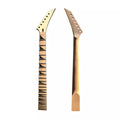 24 Fret Superstrat Guitar Neck – Maple, Shark Fin Inlays, Black Binding, 25.5" Scale, Locking Nut Style, 56mm Bolt-On Heel, Unfinished - Ploutone