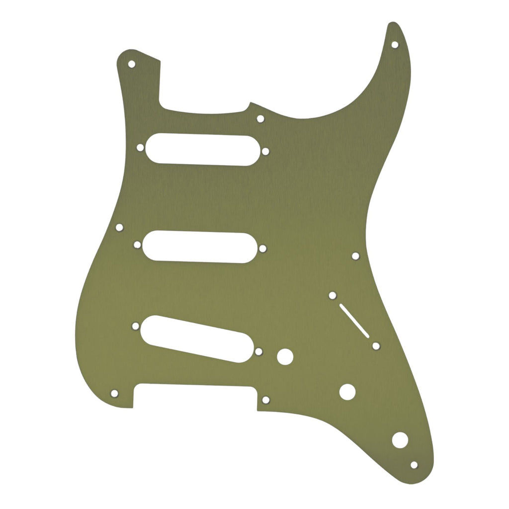 8-Hole SSS Metal Strat Pickguard - Gold Aluminum - Ploutone