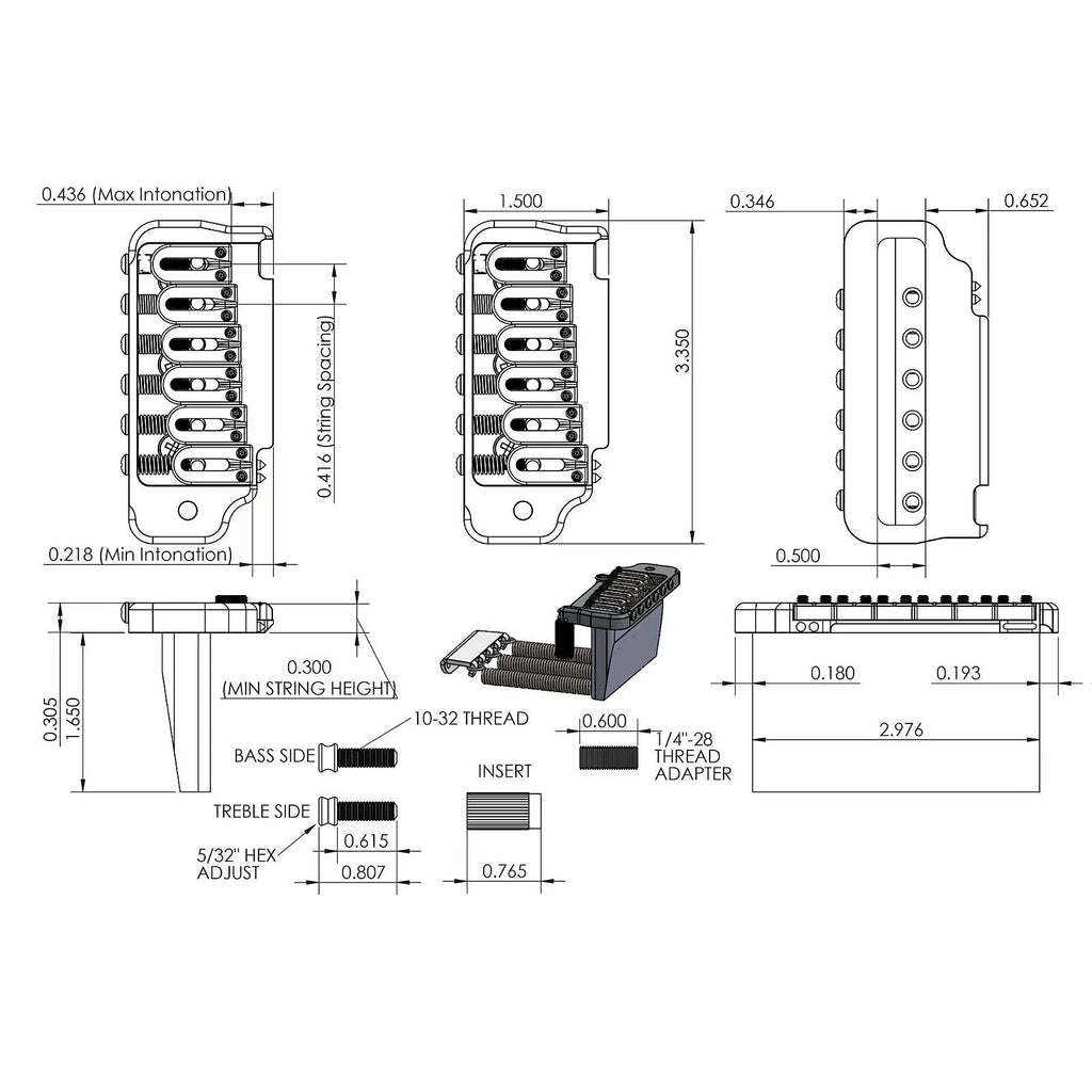 Hipshot 6-String US Contour Tremolo - Ploutone
