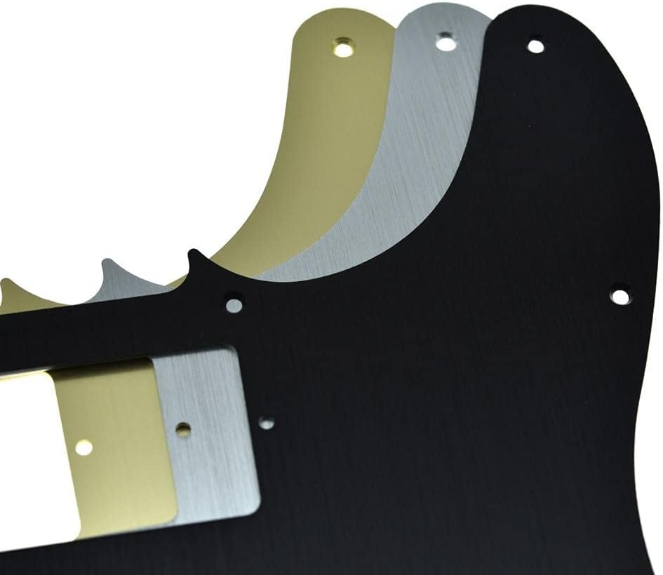 8-Hole HH/ SH Humbucker Metal Telecaster Pickguard - Gold Aluminum - Ploutone
