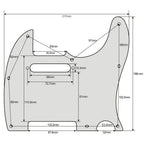 Custom 8-Hole Telecaster Pickguard – Artisan Series Frigate - Ploutone