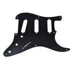 8-Hole SSS Metal Strat Pickguard - Black Aluminum - Ploutone