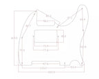 8-Hole HH/ SH Humbucker Metal Telecaster Pickguard - Aluminum - Ploutone