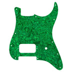 11-Hole Single Humbucker Strat Pickguard - 20+ Colors 4-Ply Green Pearl - Ploutone