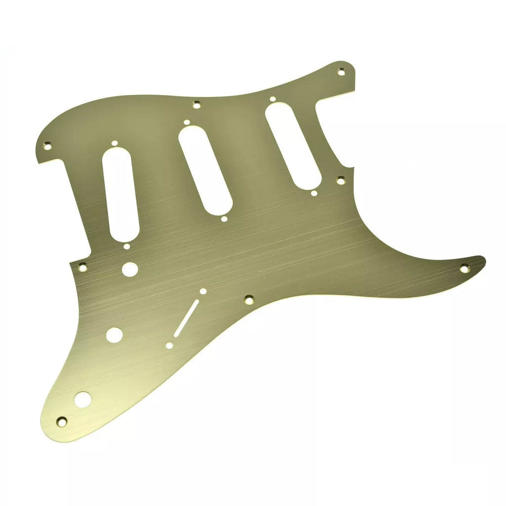 8-Hole SSS Metal Strat Pickguard - Gold Aluminum - Ploutone