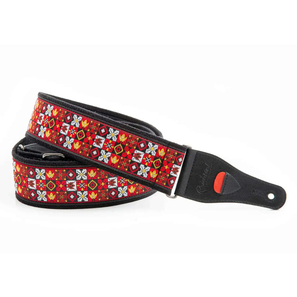RightOn Legend JH Red Guitar Strap - Ploutone