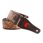 RightOn Steady Talisman Alien Brown Guitar Strap - Ploutone