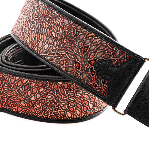 RightOn Steady Talisman Alien Red Guitar Strap - Ploutone