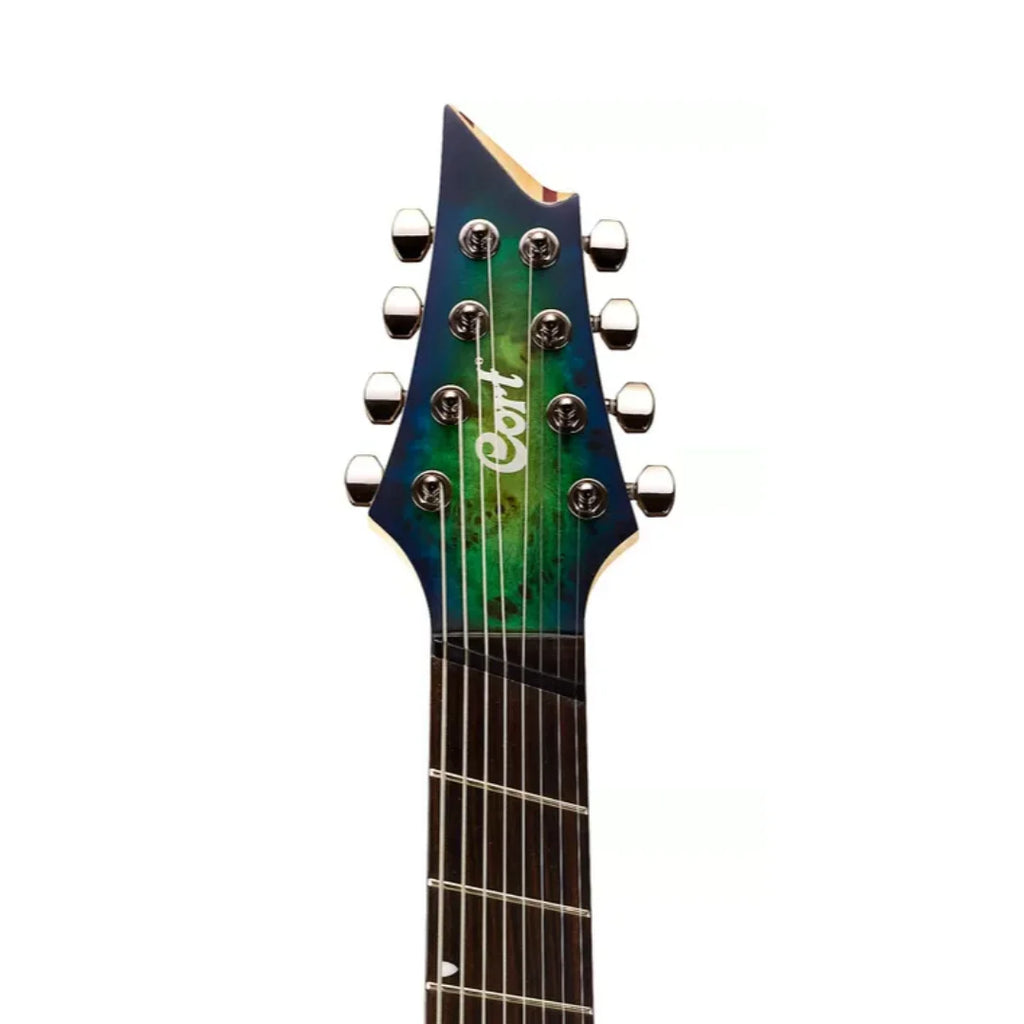 Cort KX508 8-String Multi-Scale Electric Guitar in Mariana Blue Burst - Ploutone