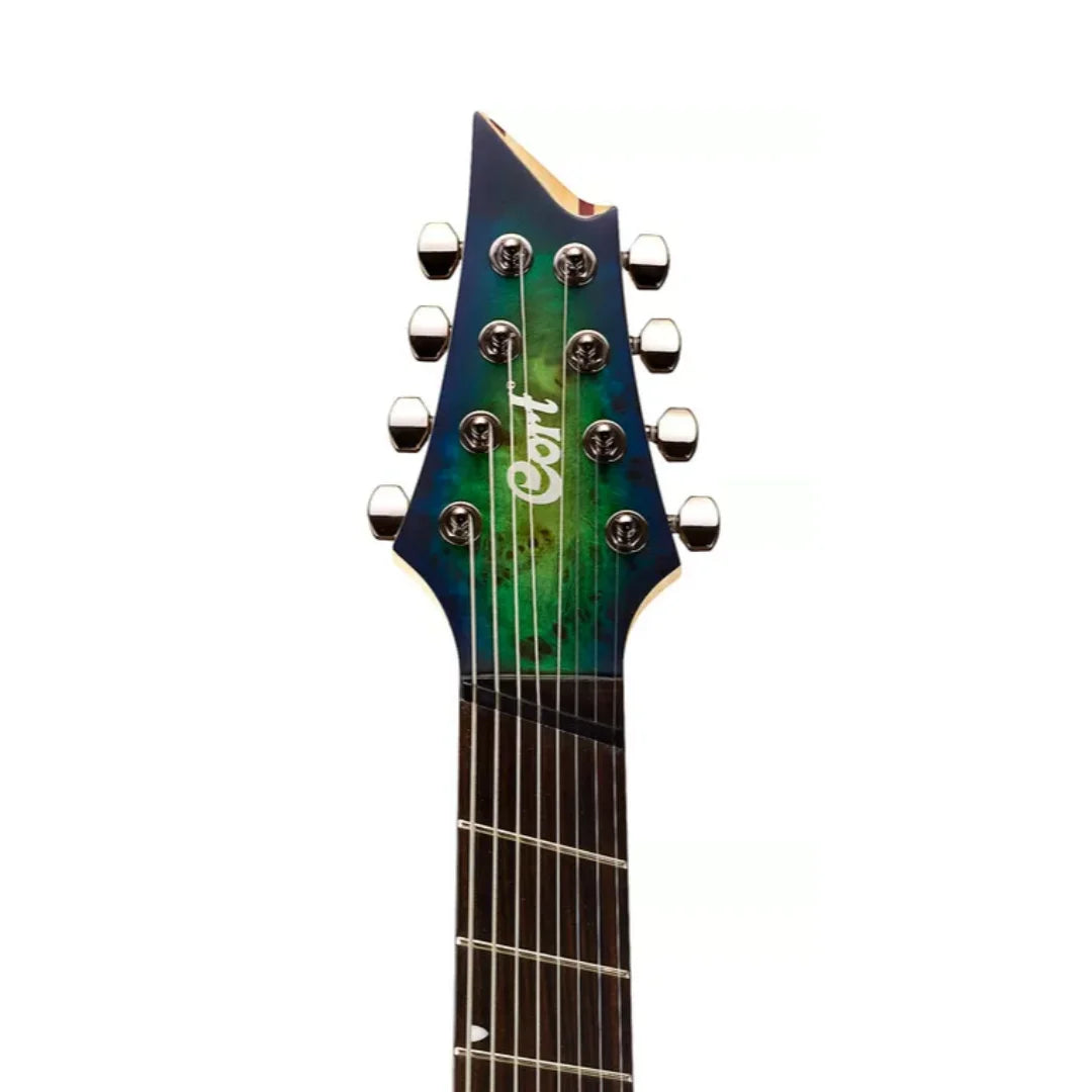 Cort KX508 8-String Multi-Scale Electric Guitar in Mariana Blue Burst - Ploutone