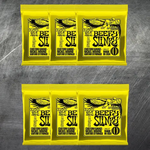 Ernie Ball Beefy Slinky Electric Guitar String 11-54 6 Sets - Ploutone