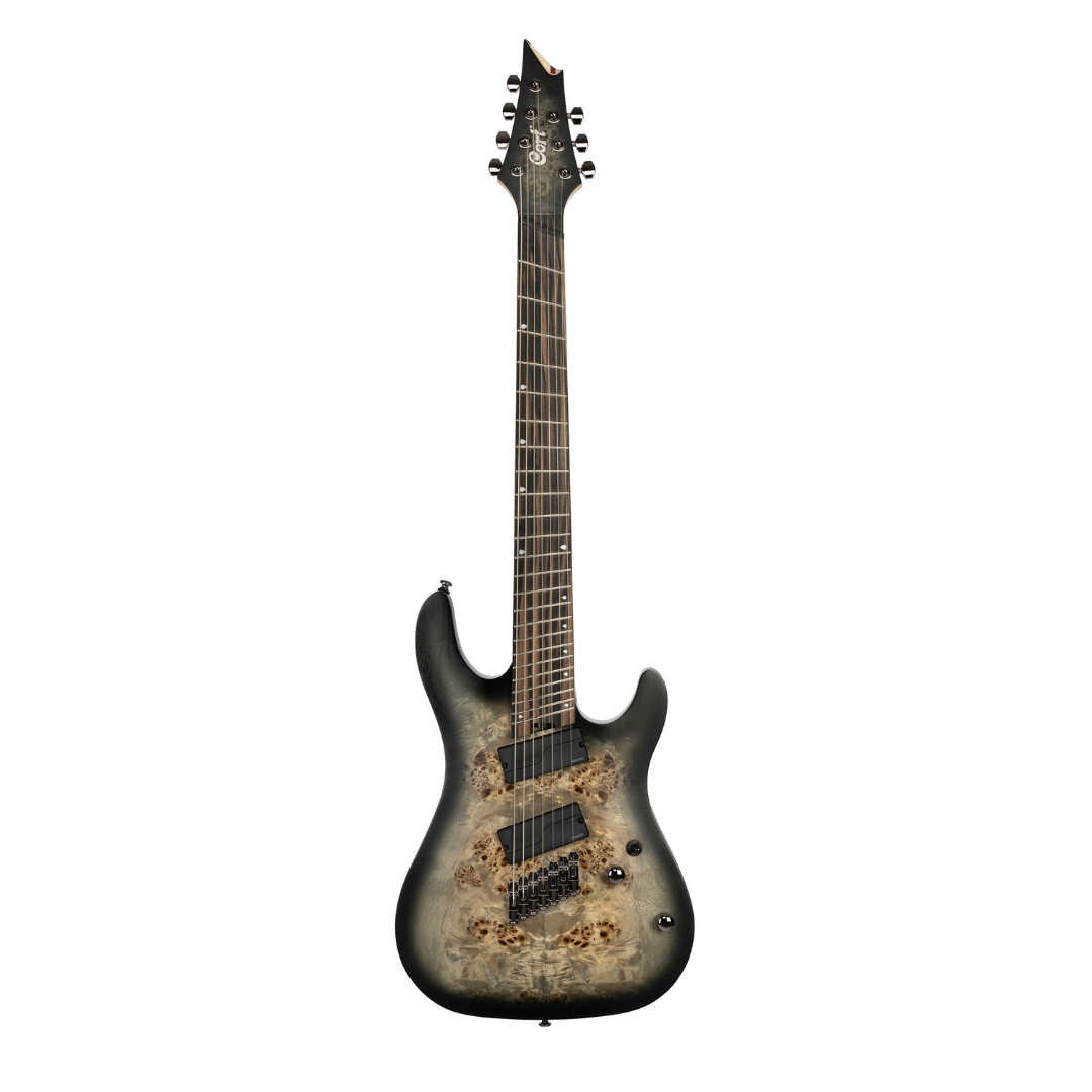 Cort KX507 7-String Multi-Scale Electric Guitar in Stardust Black - Ploutone