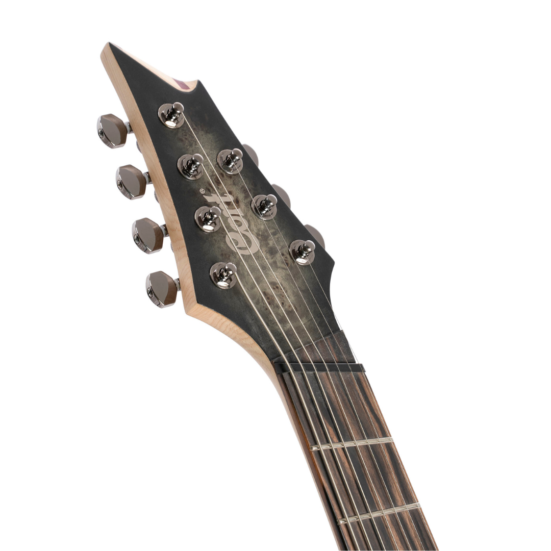 Cort KX507 7-String Multi-Scale Electric Guitar in Stardust Black - Ploutone
