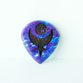 Handcrafted Wooden Guitar Pick - 4.8mm Standard Shape Purple Maple Burl Plectrum - Ploutone