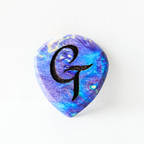 Handcrafted Wooden Guitar Pick - 4.9mm Flow Purple Maple Burl Plectrum - Ploutone