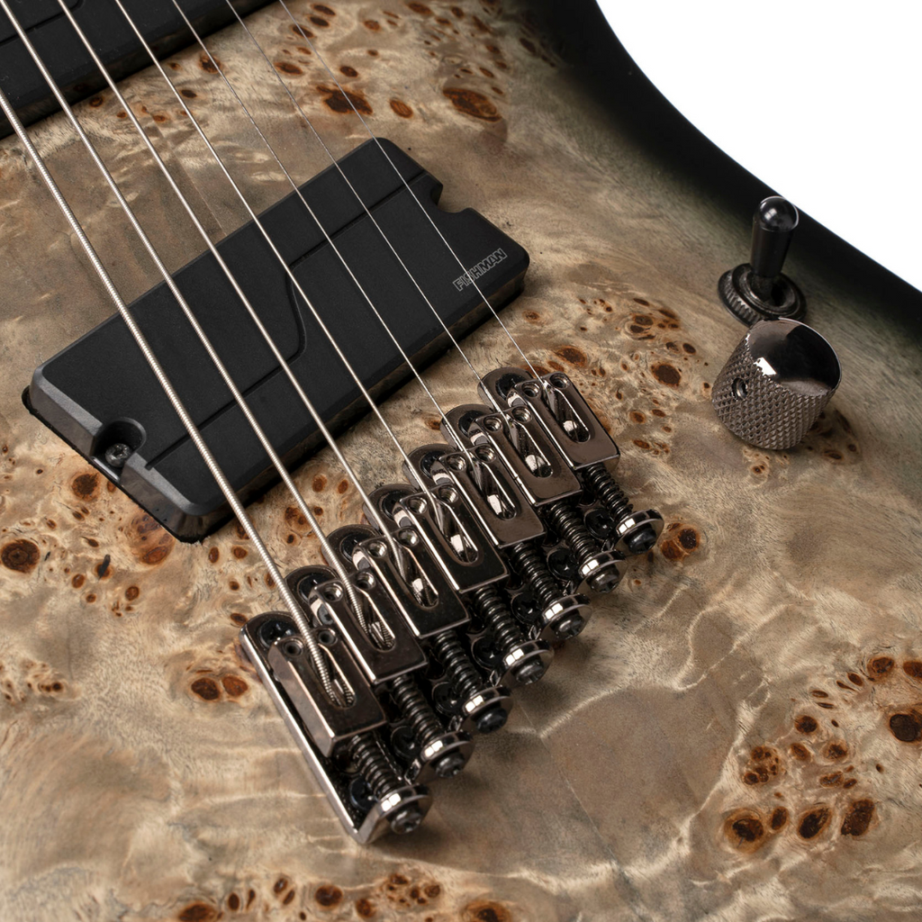 Cort KX507 7-String Multi-Scale Electric Guitar in Stardust Black - Ploutone