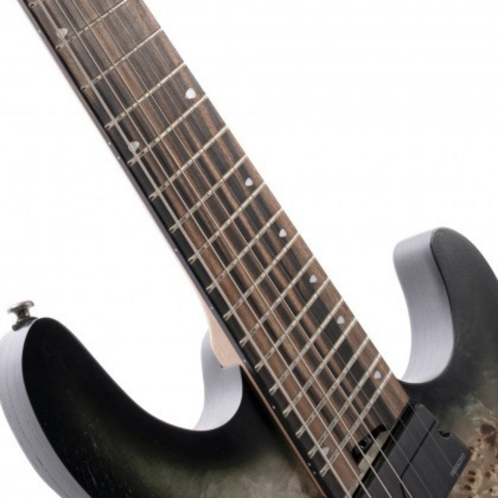 Cort KX507 7-String Multi-Scale Electric Guitar in Stardust Black - Ploutone