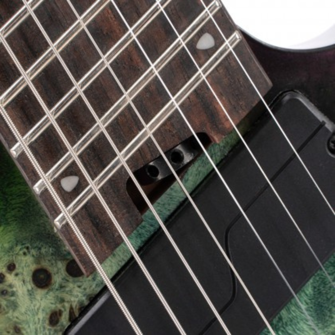 Cort KX507 7-String Multi-Scale Electric Guitar in Stardust Black - Ploutone
