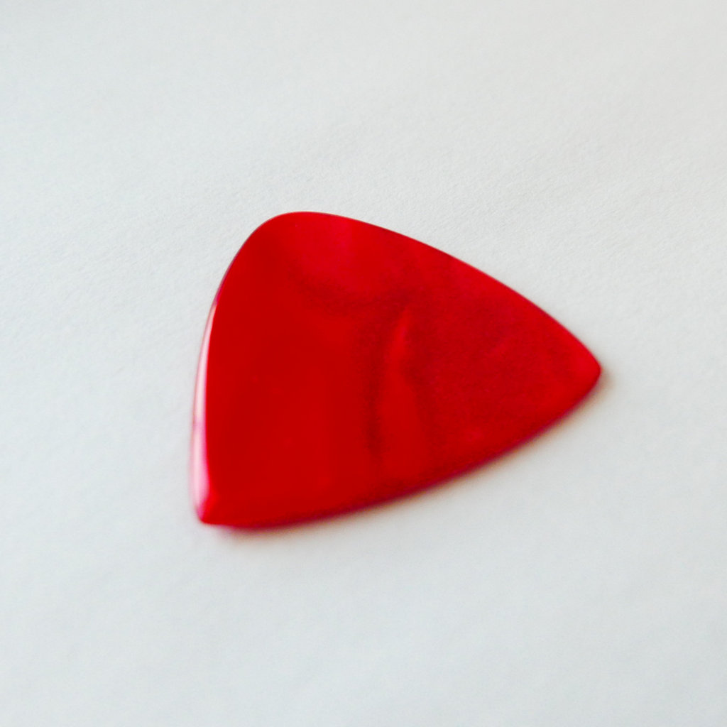 GT Plectrums USA Handmade Ruby Red Acrylic Guitar Pick Triforce 2mm - Ploutone