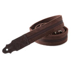 RightOn Standard Plus Plain Brown Guitar Strap - Ploutone