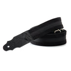 RightOn Standard Plus Plain Black Guitar Strap - Ploutone