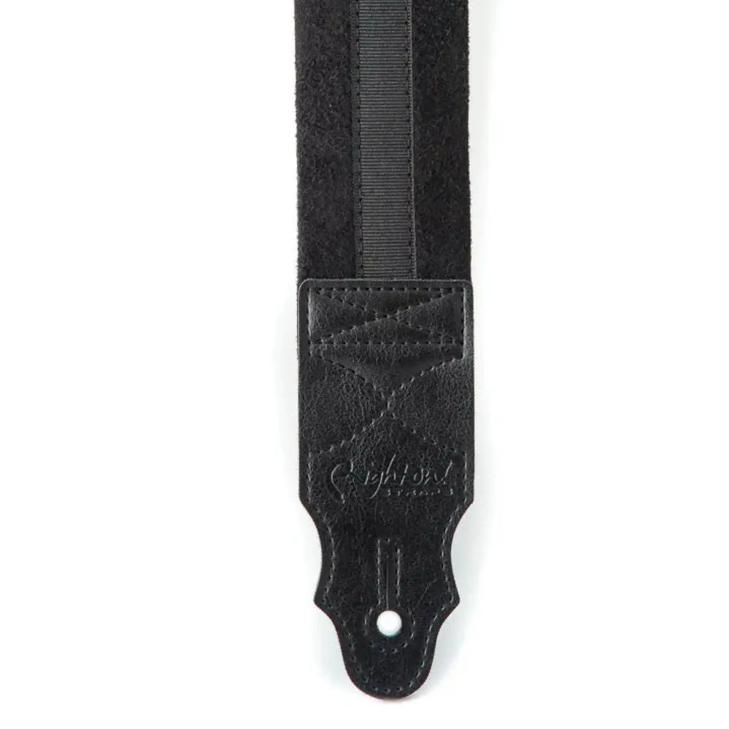 RightOn Standard Plus Plain Black Guitar Strap - Ploutone