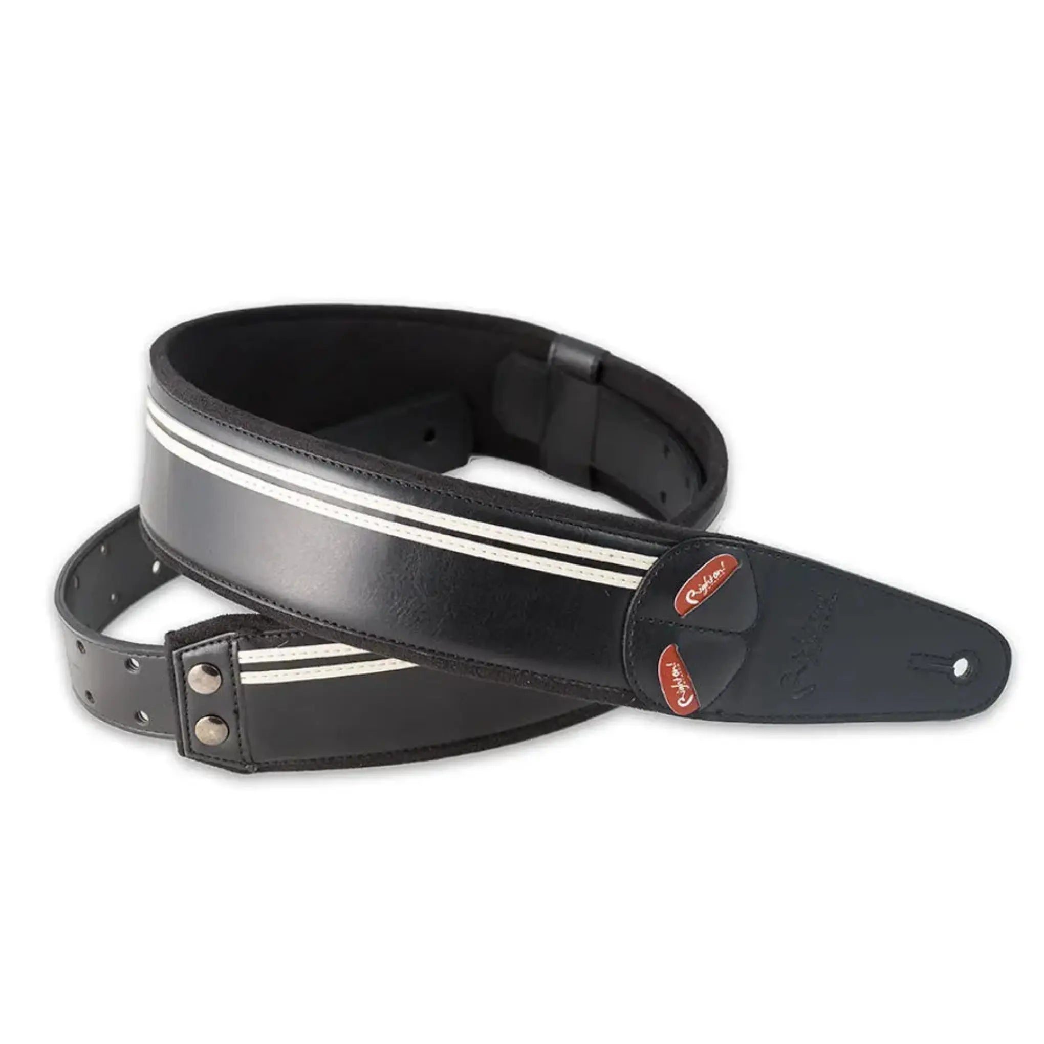 RightOn Steady Mojo Race Black Guitar Strap - Ploutone