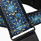 RightOn Standard Plus Woodstock Blue II Guitar Strap - Ploutone