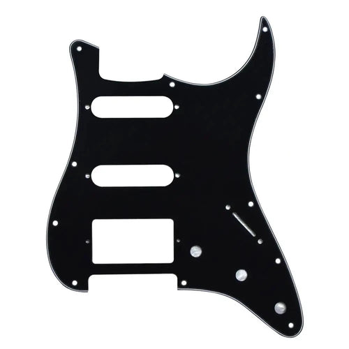 11-Hole HSS Strat Pickguard - 3-Ply Black Default Title - Ploutone