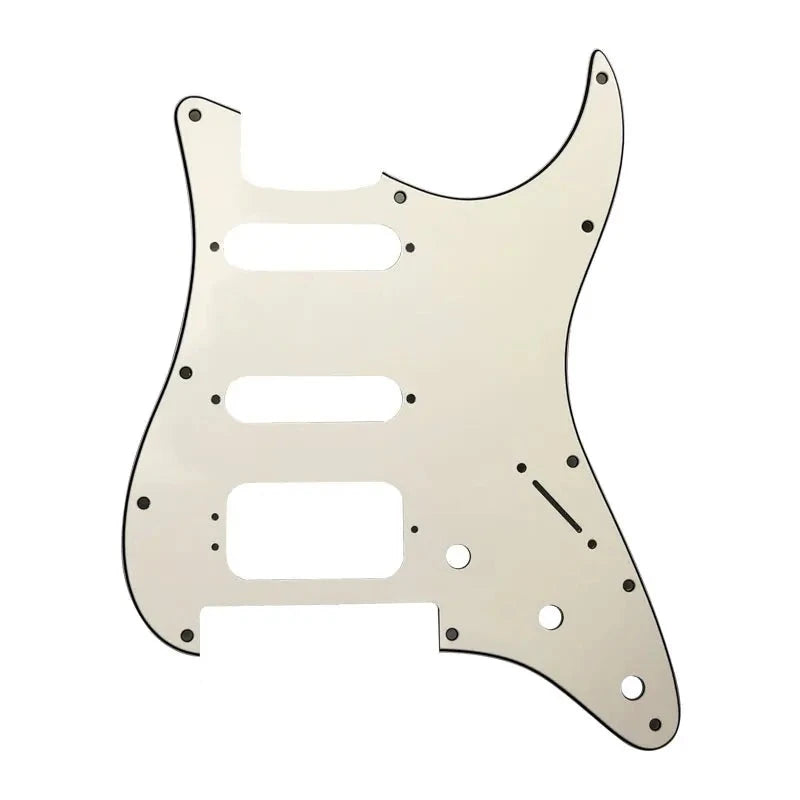 Floyd Rose Strat HSS Pickguard - 11-hole - 3-Ply Parchment - Ploutone