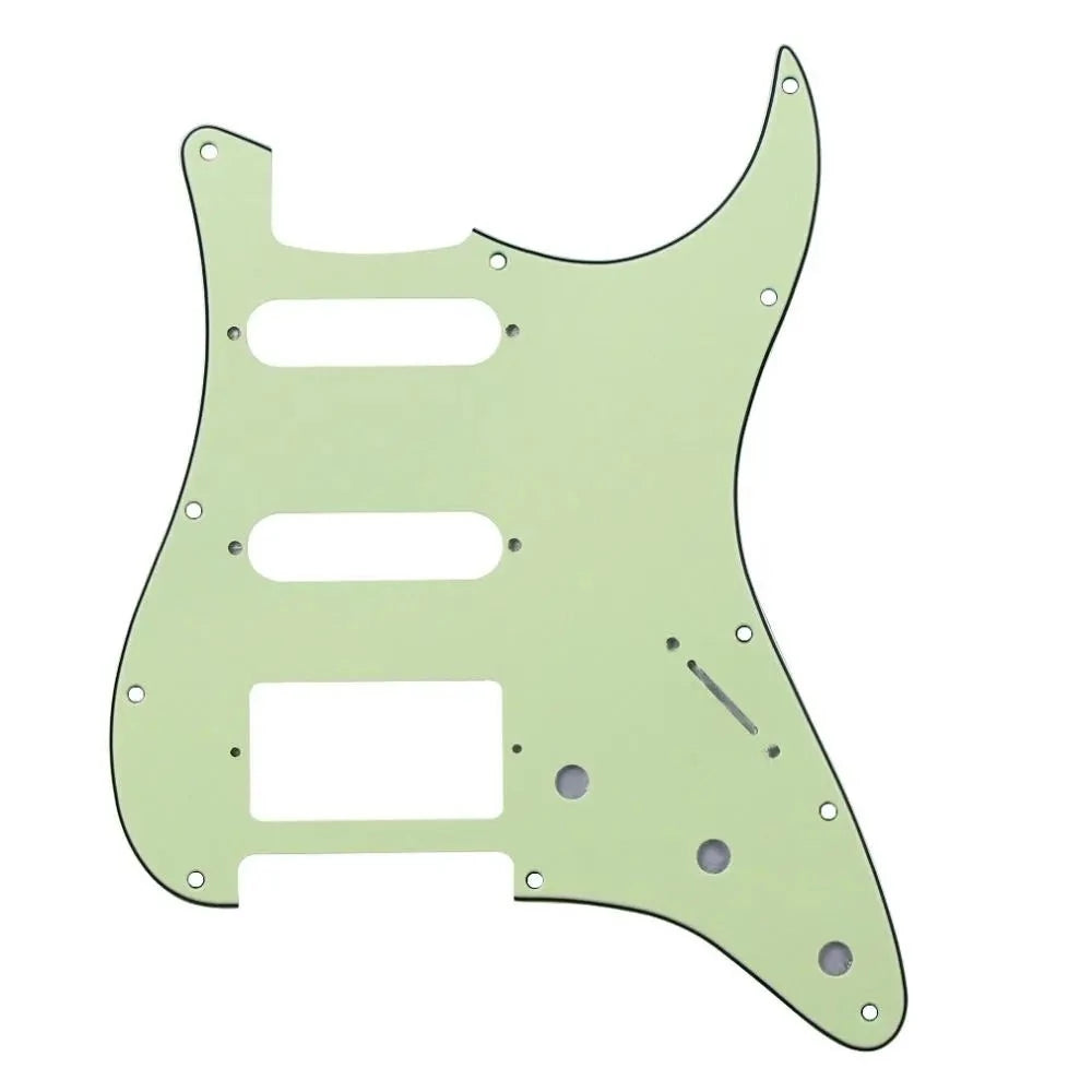 11-Hole HSS Strat Pickguard - 3-Ply Mint Green Default Title - Ploutone