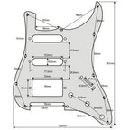 11-Hole HSS Strat Pickguard - 4-Ply Red Pearl - Ploutone