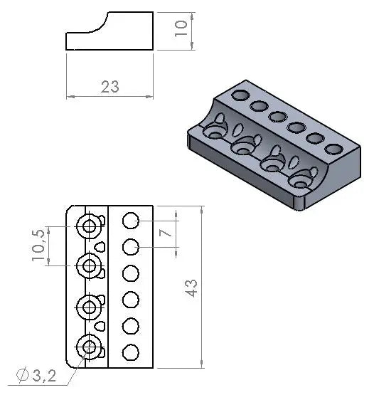 Nova Guitar Parts 6-String Headless Tremolo - Ploutone