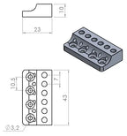 Nova Guitar Parts 6-String Headless Tremolo - Ploutone