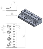 Nova Guitar Parts 7-String Headless Tremolo Bridge - Ploutone