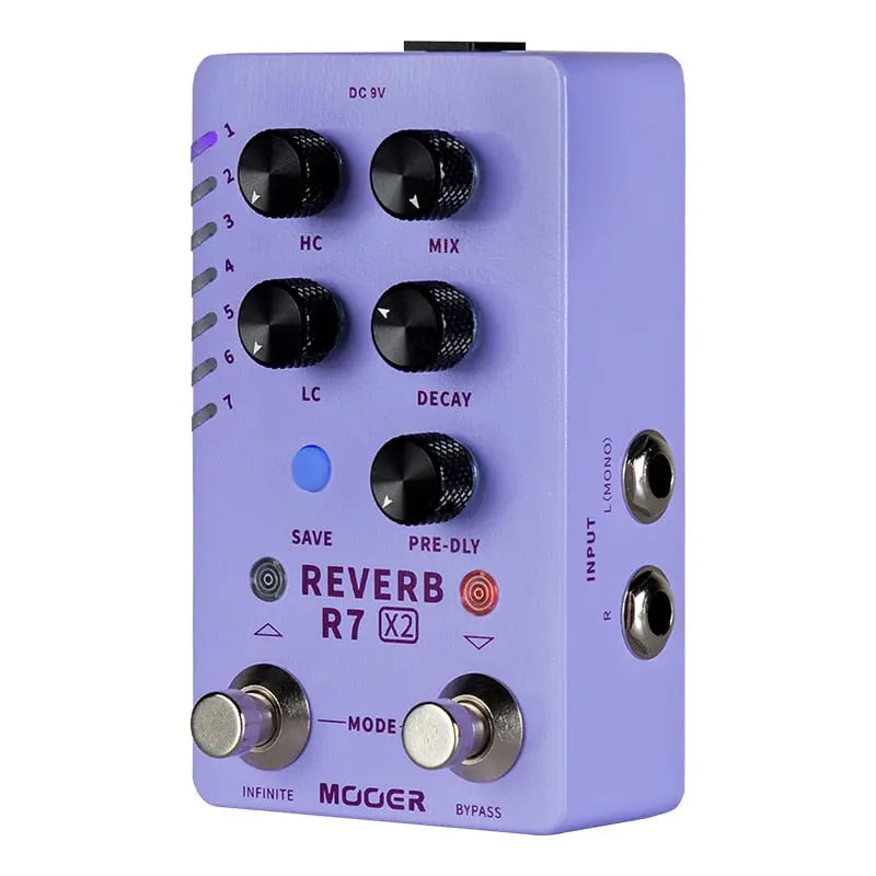 MOOER R7 X2 Reverb Effect Pedal - Ploutone