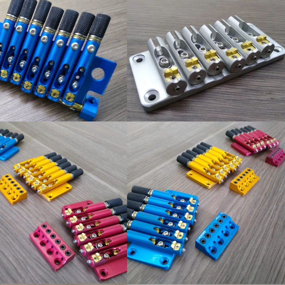 Headless E-Gitarren Steg Set Aus Edelstahl - 6 Einzelbrücken Für Präzise Stimmung & Reparatur