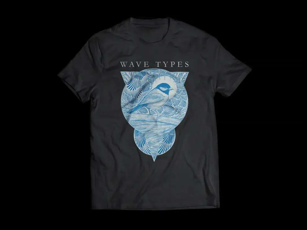Wave Types T-Shirt - Black Bird - Ploutone