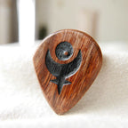 Handcrafted Wooden Guitar Pick - 2.9mm Jazz XL Chechen Wood Plectrum - Ploutone